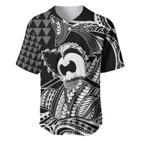 Koa Ikaika Warrior Helmet with Shark Baseball Jersey Black Kakau Style LT9 Black - Polynesian Pride