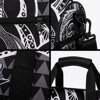 Koa Ikaika Warrior Helmet with Shark Duffle Bag Black Kakau Style LT9 - Polynesian Pride