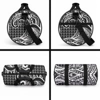 Koa Ikaika Warrior Helmet with Shark Duffle Bag Black Kakau Style LT9 - Polynesian Pride