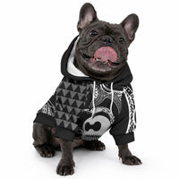 Koa Ikaika Warrior Helmet with Shark Pet Hoodie Black Kakau Style LT9 - Polynesian Pride