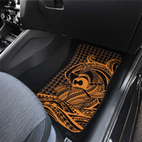 Koa Ikaika Warrior Helmet with Shark Car Mats Gold Kakau Style LT9 - Polynesian Pride