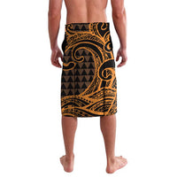 Koa Ikaika Warrior Helmet with Shark Lavalava Gold Kakau Style LT9 - Polynesian Pride