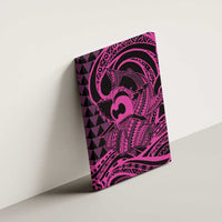 Koa Ikaika Warrior Helmet with Shark Canvas Wall Art Pink Kakau Style LT9 - Polynesian Pride