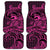 Koa Ikaika Warrior Helmet with Shark Car Mats Pink Kakau Style