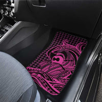 Koa Ikaika Warrior Helmet with Shark Car Mats Pink Kakau Style LT9 - Polynesian Pride