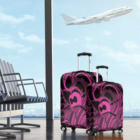 Koa Ikaika Warrior Helmet with Shark Luggage Cover Pink Kakau Style LT9 - Polynesian Pride