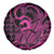 Koa Ikaika Warrior Helmet with Shark Spare Tire Cover Pink Kakau Style