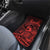 Koa Ikaika Warrior Helmet with Shark Car Mats Red Kakau Style