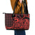 Koa Ikaika Warrior Helmet with Shark Leather Tote Bag Red Kakau Style