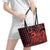 Koa Ikaika Warrior Helmet with Shark Leather Tote Bag Red Kakau Style