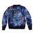 North Island Kokako and South Island Kokako Bomber Jacket New Zealand Native Bird with Galaxy Vibe