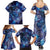 North Island Kokako and South Island Kokako Family Matching Summer Maxi Dress and Hawaiian Shirt New Zealand Native Bird with Galaxy Vibe