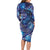 North Island Kokako and South Island Kokako Long Sleeve Bodycon Dress New Zealand Native Bird with Galaxy Vibe