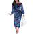 North Island Kokako and South Island Kokako Off The Shoulder Long Sleeve Dress New Zealand Native Bird with Galaxy Vibe