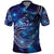 North Island Kokako and South Island Kokako Polo Shirt New Zealand Native Bird with Galaxy Vibe