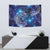 North Island Kokako and South Island Kokako Tapestry New Zealand Native Bird with Galaxy Vibe