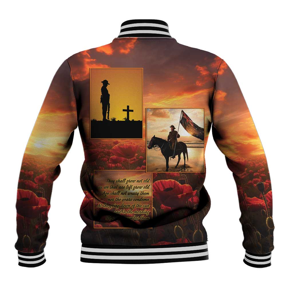 ANZAC Day Film Reel Lest We Forget Baseball Jacket Australia NZ Memorial LT9 - Polynesian Pride