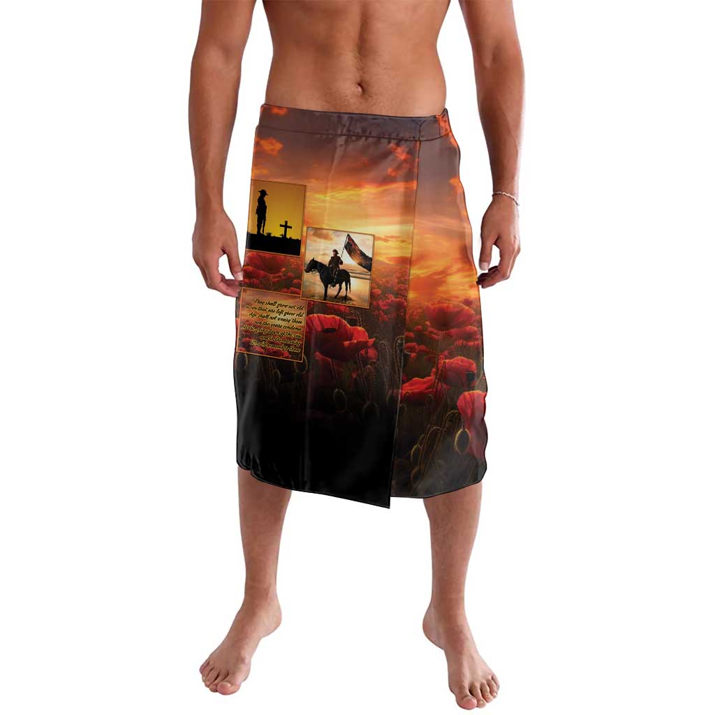 ANZAC Day Film Reel Lest We Forget Lavalava Australia NZ Memorial LT9 Red - Polynesian Pride