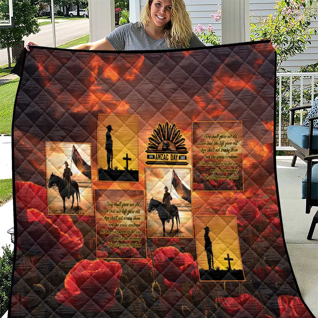 ANZAC Day Film Reel Lest We Forget Quilt Australia NZ Memorial LT9 Red - Polynesian Pride