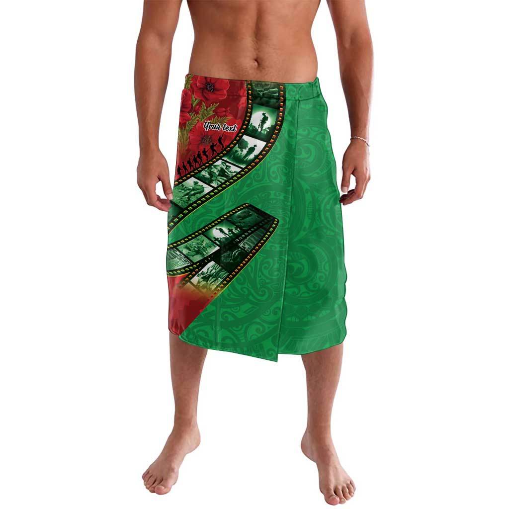 Personalised Cook Islands ANZAC 1915-2026 Filmstrip Lavalava Lest We Forget 25 April LT9 Green - Polynesian Pride