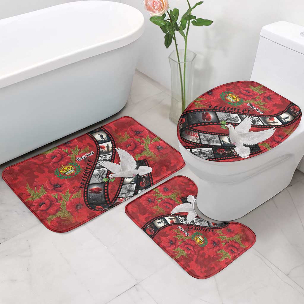 Personalised Tonga ANZAC 1915-2026 Filmstrip Bathroom Set Lest We Forget 25 April LT9 - Polynesian Pride