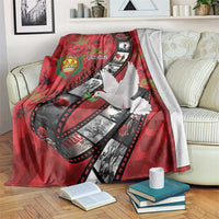 Personalised Tonga ANZAC 1915-2026 Filmstrip Blanket Lest We Forget 25 April LT9 Red - Polynesian Pride