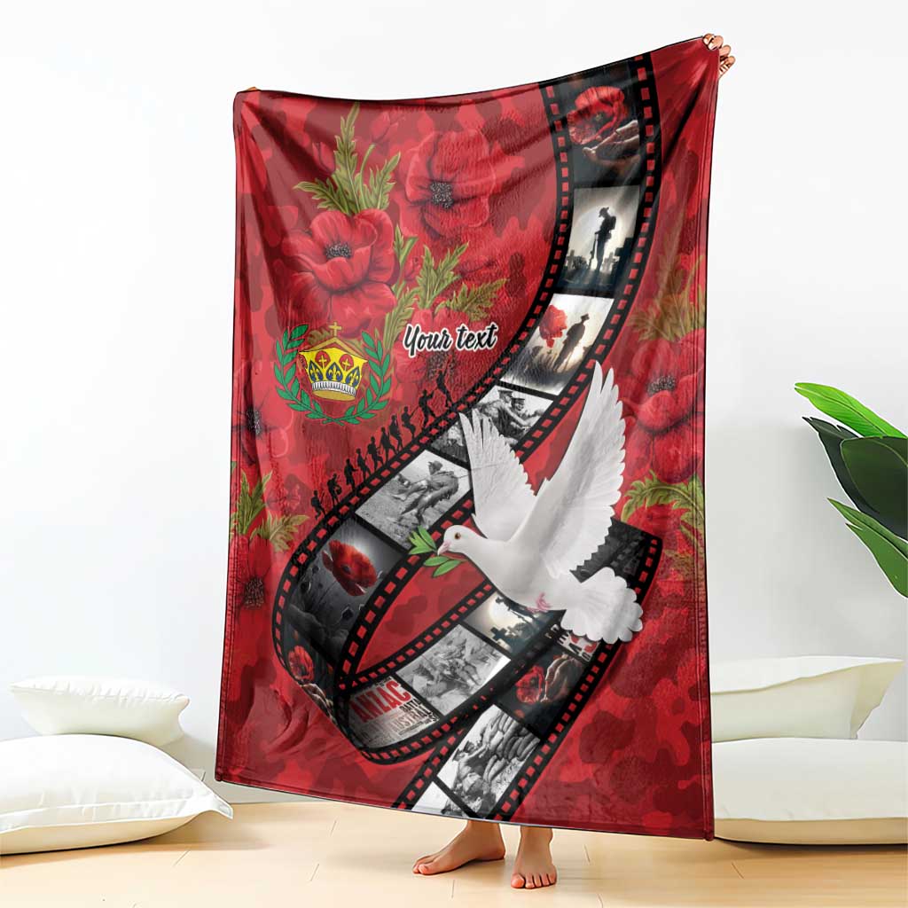 Personalised Tonga ANZAC 1915-2026 Filmstrip Blanket Lest We Forget 25 April LT9 - Polynesian Pride