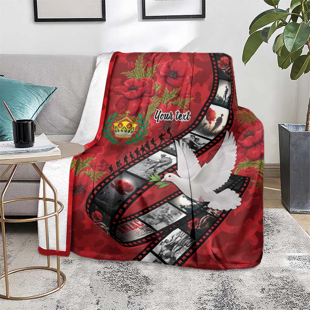 Personalised Tonga ANZAC 1915-2026 Filmstrip Blanket Lest We Forget 25 April LT9 - Polynesian Pride
