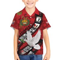 Personalised Tonga ANZAC 1915-2026 Filmstrip Kid Hawaiian Shirt Lest We Forget 25 April LT9 Kid Red - Polynesian Pride