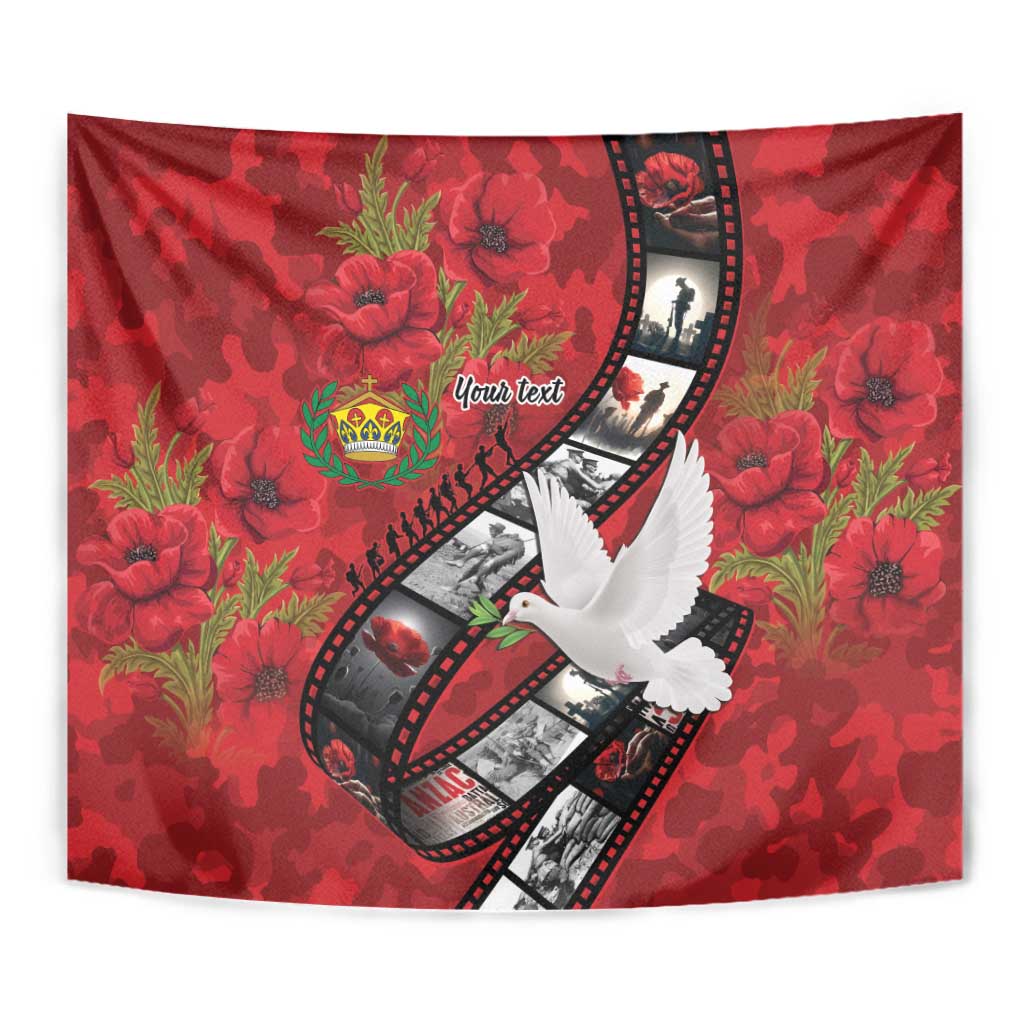 Personalised Tonga ANZAC 1915-2026 Filmstrip Tapestry Lest We Forget 25 April LT9 - Polynesian Pride