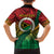 Personalised Vanuatu Yumi 44th Indipendens Dei Family Matching Off Shoulder Short Dress and Hawaiian Shirt Vanuatuan Broad Tusk with Polynesian Tribal