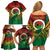 Personalised Vanuatu Yumi 44th Indipendens Dei Family Matching Off Shoulder Short Dress and Hawaiian Shirt Vanuatuan Broad Tusk with Polynesian Tribal