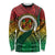 Personalised Vanuatu Yumi 44th Indipendens Dei Long Sleeve Shirt Vanuatuan Broad Tusk with Polynesian Tribal