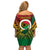 Personalised Vanuatu Yumi 44th Indipendens Dei Off Shoulder Short Dress Vanuatuan Broad Tusk with Polynesian Tribal