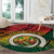 Personalised Vanuatu Yumi 44th Indipendens Dei Round Carpet Vanuatuan Broad Tusk with Polynesian Tribal