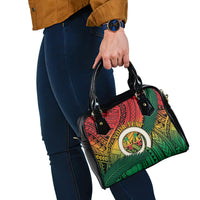 Personalised Vanuatu Yumi 44th Indipendens Dei Shoulder Handbag Vanuatuan Broad Tusk with Polynesian Tribal LT9 - Polynesian Pride