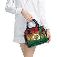 Personalised Vanuatu Yumi 44th Indipendens Dei Shoulder Handbag Vanuatuan Broad Tusk with Polynesian Tribal LT9 - Polynesian Pride