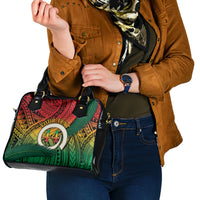 Personalised Vanuatu Yumi 44th Indipendens Dei Shoulder Handbag Vanuatuan Broad Tusk with Polynesian Tribal LT9 - Polynesian Pride