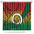 Personalised Vanuatu Yumi 44th Indipendens Dei Shower Curtain Vanuatuan Broad Tusk with Polynesian Tribal