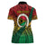 Personalised Vanuatu Yumi 44th Indipendens Dei Women Polo Shirt Vanuatuan Broad Tusk with Polynesian Tribal