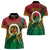 Personalised Vanuatu Yumi 44th Indipendens Dei Women Polo Shirt Vanuatuan Broad Tusk with Polynesian Tribal