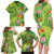 Polynesian Tribal Flower Tattoo Family Matching Long Sleeve Bodycon Dress and Hawaiian Shirt Special Lime Green Vibe