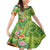 Polynesian Tribal Flower Tattoo Family Matching Mermaid Dress and Hawaiian Shirt Special Lime Green Vibe