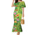 Polynesian Tribal Flower Tattoo Family Matching Mermaid Dress and Hawaiian Shirt Special Lime Green Vibe