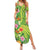 Polynesian Tribal Flower Tattoo Family Matching Summer Maxi Dress and Hawaiian Shirt Special Lime Green Vibe