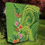 Polynesian Tribal Flower Tattoo Quilt Special Lime Green Vibe