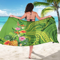 Polynesian Tribal Flower Tattoo Sarong Special Lime Green Vibe LT9 - Polynesian Pride