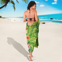 Polynesian Tribal Flower Tattoo Sarong Special Lime Green Vibe LT9 - Polynesian Pride