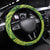 Polynesian Tribal Flower Tattoo Steering Wheel Cover Special Lime Green Vibe