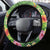 Polynesian Tribal Flower Tattoo Steering Wheel Cover Special Lime Green Vibe